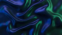 Neon glowing liquid waves in blue and green flowing across dark background, creating abstract swirling patterns for modern design projects.