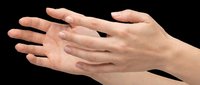 Pair of female Caucasian hands isolated on transparent background, ready for design use in clipart, stickers, print on demand, sublimation, and t-shirt design.