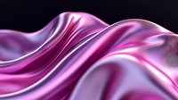 Luxurious pink and purple silk fabric with elegant folds and waves creates smooth flowing curves against dark background, soft satin texture with glossy highlights.