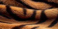 Close up macro shot of tiger fur texture showing natural orange and black striped pattern detail, soft and fluffy animal coat background for wildlife designs.