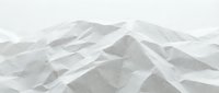 Crumpled white and gray paper texture with layered, folded surfaces creating abstract mountain-like formations, suitable for backgrounds and design projects.