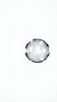 Transparent soap bubble with iridescent light reflections isolated on white background, suitable for design projects, overlays, and digital compositions.