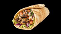 Delicious shawarma wrap filled with seasoned meat, fresh vegetables, and sauce, isolated on transparent background. Ready for menu design, food packaging, restaurant graphics, and culinary marketing materials.