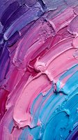 Vibrant abstract paint strokes in purple, pink, and blue with thick textured brushwork. Suitable for modern art, creative backgrounds, and design projects.