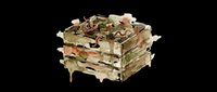 Watercolor wooden compost bin with earthworms, isolated on transparent background. Ready for stickers, print on demand, T-shirt design, and clipart use.