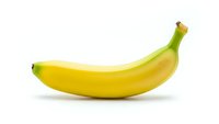 Fresh ripe yellow banana isolated on white background for healthy eating, nutrition concepts, cooking ingredients and tropical fruit designs.
