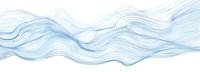 Flowing abstract blue wave lines creating dynamic movement pattern on white background. Minimalist design element for modern layouts and backgrounds.