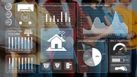 Smart home energy management dashboard displaying real-time consumption data, solar power statistics, and automated control interface for modern households.