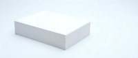 White foam block or styrofoam packaging material isolated on clean background for product mockups and design projects.