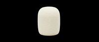 White foam microphone windscreen isolated on transparent background, ready for T-shirt design, clipart, stickers, print on demand, and sublimation projects.