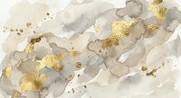 Abstract watercolor background with gold foil accents and neutral tones for luxury design projects and elegant branding materials.