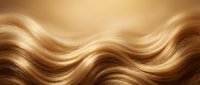 Flowing golden blonde hair waves with silky smooth texture and natural highlights creating luxurious movement for beauty and haircare concepts.