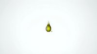 Golden olive oil drop isolated on white background for culinary design projects and healthy cooking concepts.