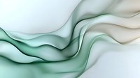 Flowing mint green and white waves create soft undulating curves against light background, abstract modern design pattern for creative projects and presentations.