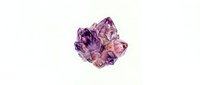 Isolated amethyst and rose quartz crystal cluster on white background, ready for design, print, and commercial use projects.