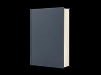 Dark blue hardcover book isolated on transparent background, ready for design use in stickers, print on demand, clipart, T-shirts, and sublimation projects.
