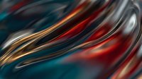 Smooth flowing liquid waves in red, gold, and teal create an abstract motion background suitable for modern design projects and digital media.