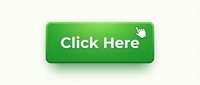 Green glossy click here button with white text and cursor icon, isolated on light background, ready for web design, UI, and digital marketing use.