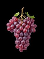 Red grape bunch isolated on transparent background, ready for t-shirt designs, clipart, stickers, print-on-demand products, and sublimation projects.