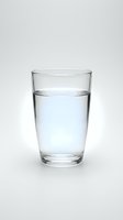 Clear glass filled with fresh water isolated on white background, suitable for beverage, health, wellness and hydration design projects.