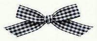 Black and white gingham bow tie isolated on transparent background. Classic checkered pattern accessory for formal wear, fashion design projects.