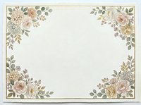 Elegant floral frame with vintage roses and leaves on textured cream background for wedding invitations, greeting cards and romantic design projects.