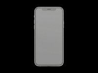 Modern smartphone with blank screen isolated on transparent background, ready for app mockups, UI design, marketing materials, and digital product presentations.
