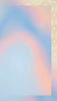 Soft pastel gradient background with geometric gold pattern border for modern design projects and social media templates.