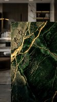 Green marble stone with gold veining texture, isolated on white background, suitable for interior design, luxury home decor, flooring, countertops, and architectural visualization projects.