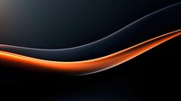 Glowing orange and gray smoke waves create dynamic curves against dark background, abstract modern design element for creative projects.