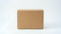Brown cardboard shipping box isolated on white background for packaging, delivery, and e-commerce applications.