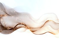 Elegant flowing waves in warm brown and beige tones with sparkling golden particles create luxurious abstract background for modern design projects.