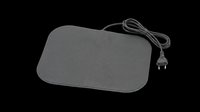 Heated floor mat with power cord isolated on transparent background, ready for clipart, sublimation, print-on-demand products, and design use.
