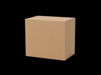 Cardboard box isolated on transparent background, ready for design use. Great for packaging mockups, stickers, clipart, t-shirt design, print on demand, and sublimation projects.