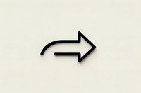 Black curved arrow pointing right on beige background, isolated graphic element for web design, presentations and user interface navigation.