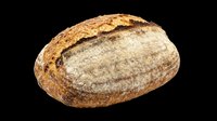 Artisan sourdough bread loaf isolated on transparent background, ready for bakery menus, food packaging, recipe blogs, print-on-demand products, and culinary design projects.