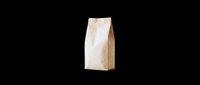 Kraft paper bag with folded top isolated on transparent background, ready for packaging design, product mockups, e-commerce graphics, and print-on-demand applications.