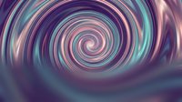 Abstract spiral swirl with purple pink and teal gradient colors creating hypnotic vortex motion blur effect for modern digital art backgrounds.