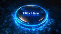 Glowing blue circular button with text on dark background surrounded by luminous particles and energy effects, suitable for web and interface design.