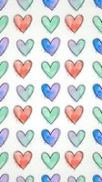 Watercolor hearts seamless pattern with colorful gradient fills in pink, blue, green and purple tones. Romantic repeating design for Valentine's Day backgrounds.