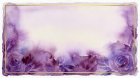 Purple roses frame the bottom and sides of this watercolor-style background with soft, blurred petals fading into a cream center. Suitable for wedding invitations, greeting cards, and floral design projects.