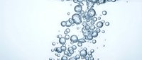 Underwater bubbles rising through water with light reflections, isolated on white background for design and advertising use.
