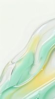 Abstract fluid art with flowing green and yellow watercolor waves on light background for modern design projects.