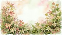 Autumn foliage frame with colorful leaves in watercolor style on isolated white background, ready for design projects, invitations, and seasonal graphics.