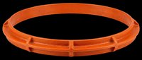 Orange rubber ring isolated on transparent background, ready for clipart, design elements, t-shirt graphics, stickers, print-on-demand products, and sublimation projects.