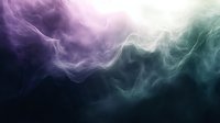 Ethereal smoke waves in purple and teal create dramatic atmospheric effect against dark background, flowing abstract design for creative projects and modern backgrounds.