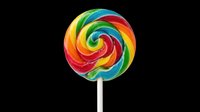 Colorful rainbow swirl lollipop on a transparent background, ready for stickers, t-shirt design, clipart, print on demand, and sublimation projects.