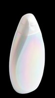 Iridescent pearl shampoo bottle with flip cap, isolated on transparent background. Great for beauty branding, stickers, T-shirt design, print on demand, and sublimation.