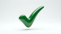Green checkmark symbol isolated on white background for approval, success, and confirmation concepts in business presentations and marketing materials.
