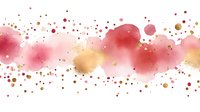 Dreamy watercolor splashes in coral pink and golden tones create ethereal horizontal pattern with scattered dots. Seamless design for romantic stationery and packaging.